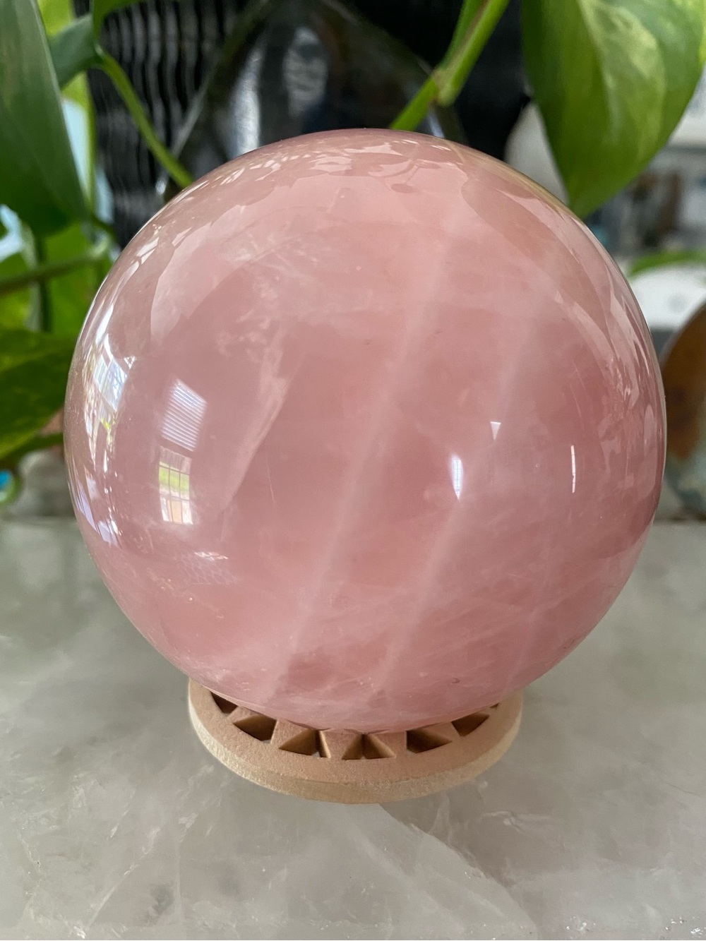 💗 Rose Quartz Sphere — 2.98 inches 💗